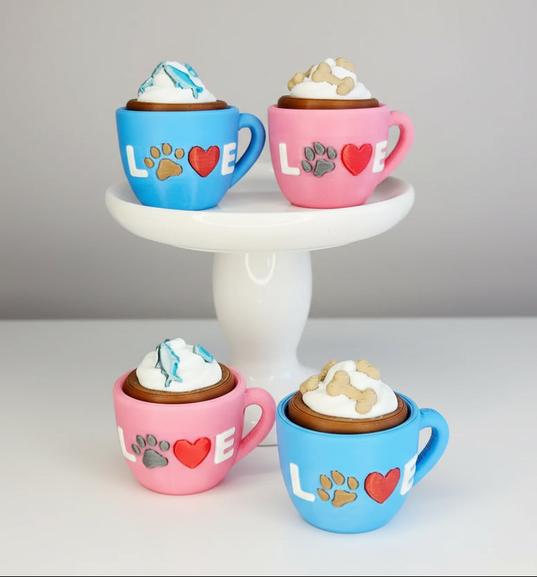 Pup/Kitty Cups Clicker Keychain