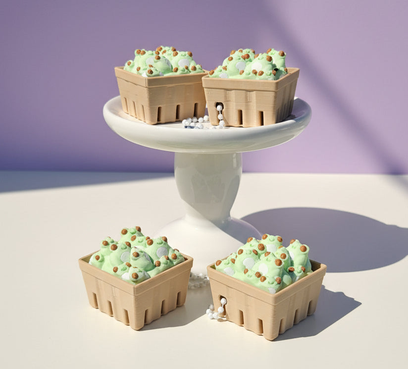 Basket of Froggies Clicker Keychain