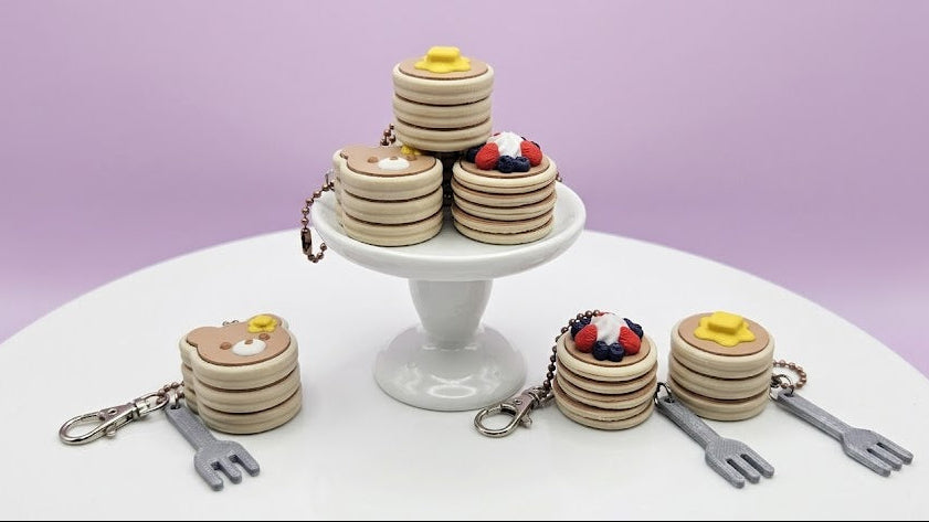 Pancake Clicker Keychain