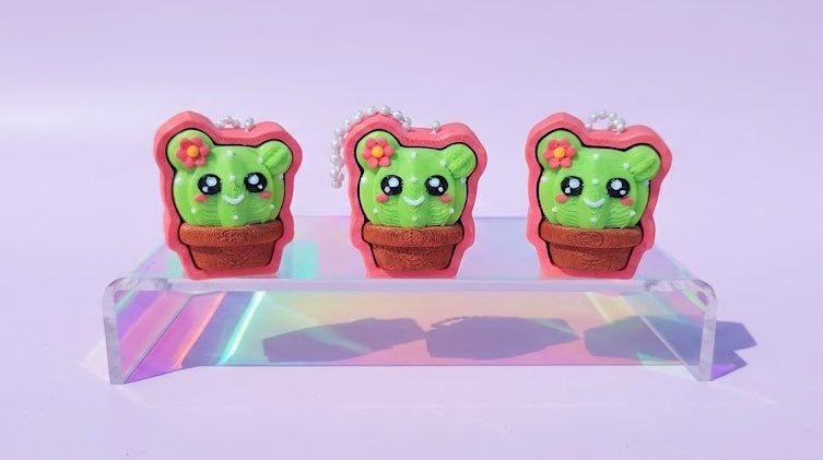Cactus Cutie Clicker Keychain