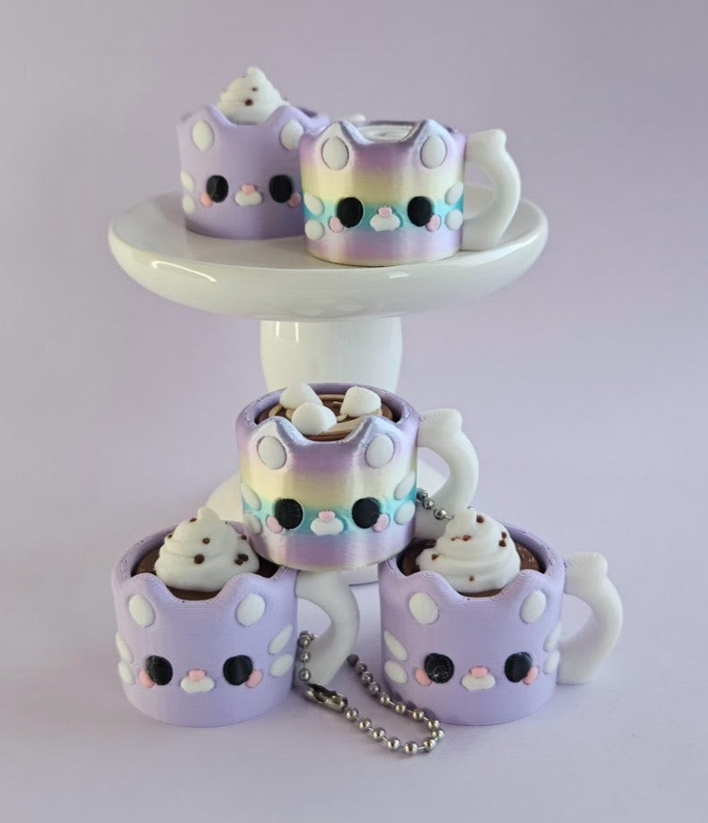 Kitty Cocoa Clicker Keychain