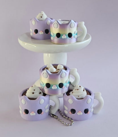 Kitty Cocoa Clicker Keychain