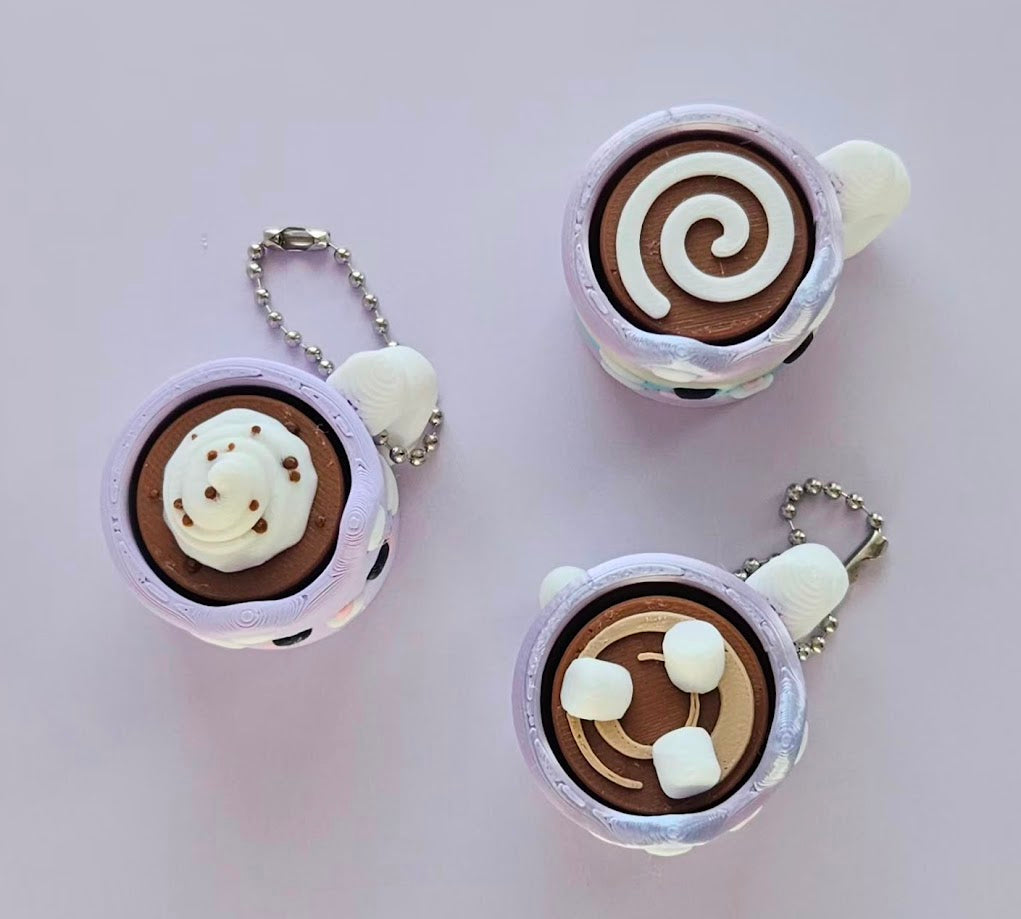 Kitty Cocoa Clicker Keychain
