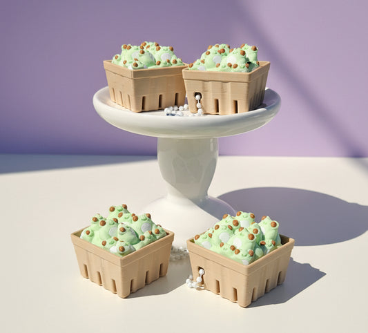 Basket of Froggies Clicker Keychain