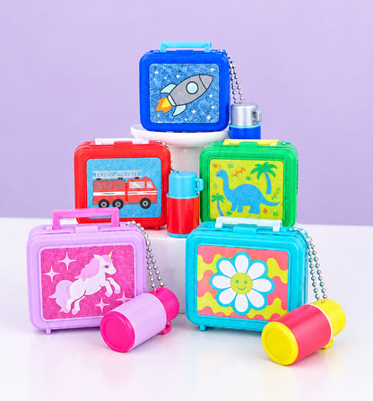 Retro Lunch Box with Thermal Drink Clicker Set