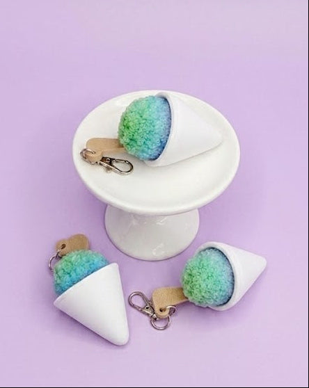 Snow Cone Clicker Keychain