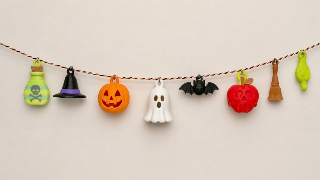 9 ft Spooky Halloween Charm Garland