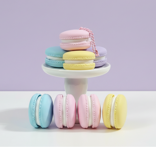 Macaron Fidget Clicker Keychain