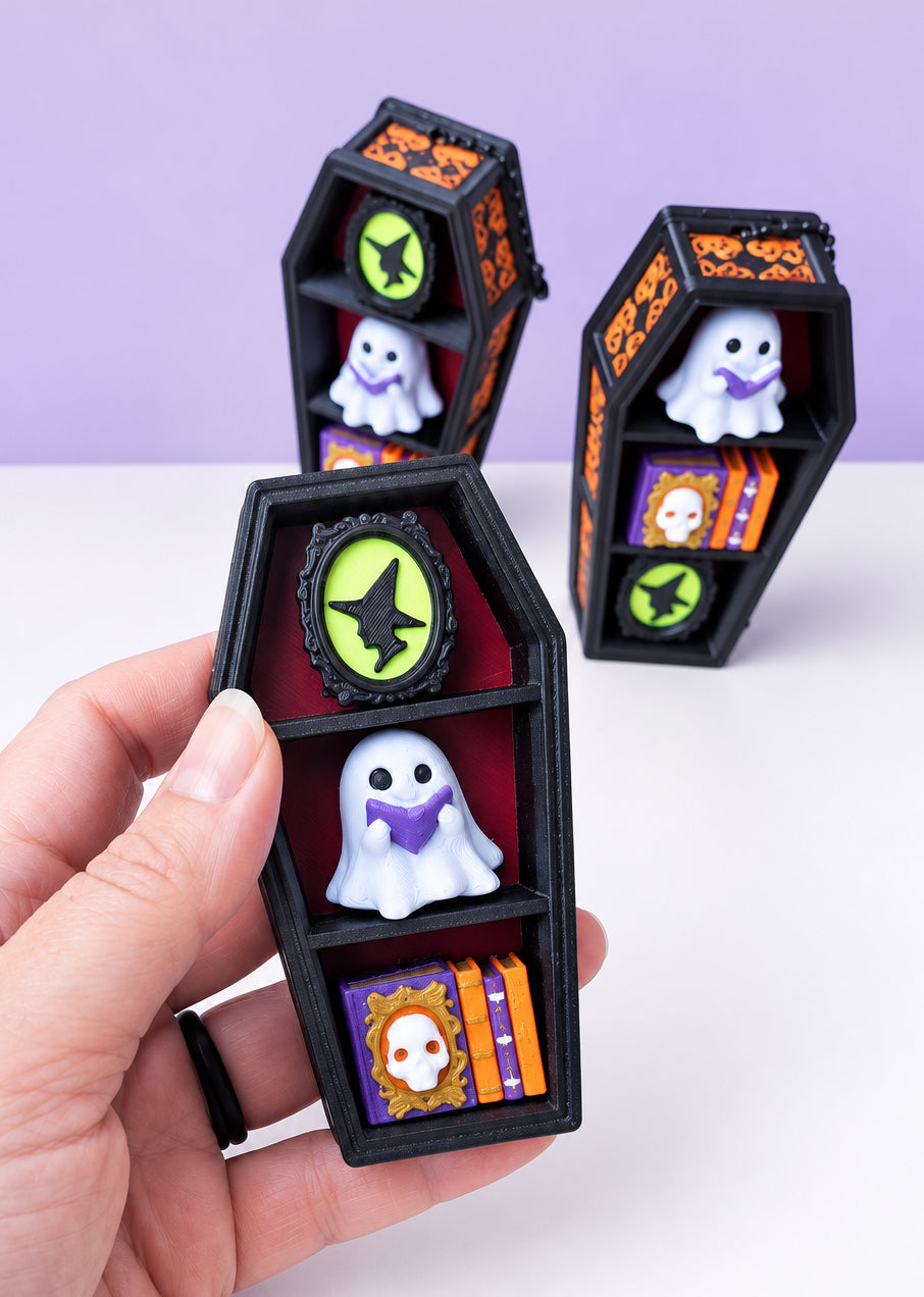 Ornate Coffin Triple Clicker Keychain