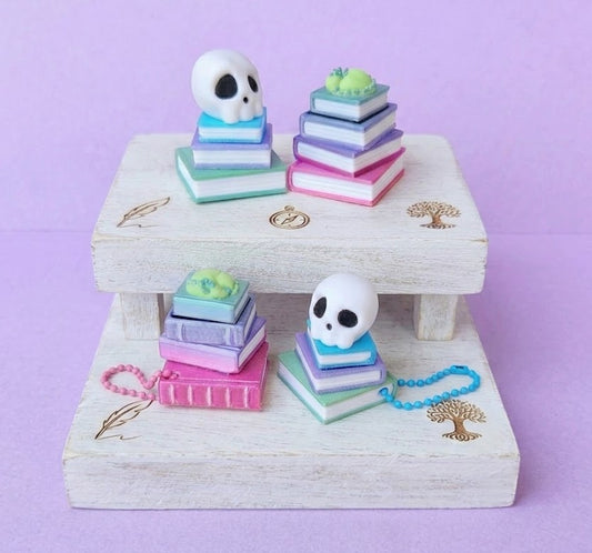 Skull or Sleepy Dragon Bookstack Clicker