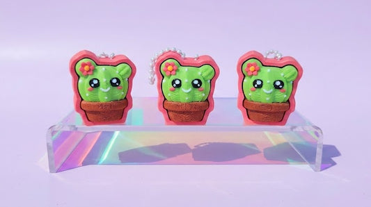 Cactus Cutie Clicker Keychain